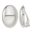 Sterling Silver Polished Non-Pierced 25x18mm Oval Button Earrings - Birthstone Company