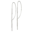 Sterling Silver Polished Multi-Strand Bar Threader Earrings
