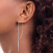 Sterling Silver Polished Multi-Strand Bar Threader Earrings