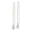 Sterling Silver Polished Star Threader Earrings