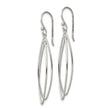 Sterling Silver Polished Double Marquise Shape Dangle Earrings