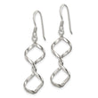 Sterling Silver Polished Fancy Twisted Dangle Earrings