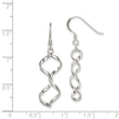 Sterling Silver Polished Fancy Twisted Dangle Earrings