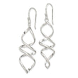 Sterling Silver Polished Corkscrew Twisted Dangle Earrings