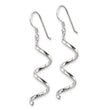 Sterling Silver Polished Fancy Twisted Spiral Dangle Earrings