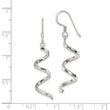 Sterling Silver Polished Fancy Twisted Spiral Dangle Earrings
