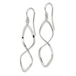 Sterling Silver Rhodium-plated Polished Twisted Dangle Earrings
