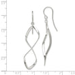 Sterling Silver Rhodium-plated Polished Twisted Dangle Earrings