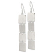 Sterling Silver Polished Four Square Dangle Earrings