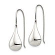 Sterling Silver Tear Drop Shaped Drop Wire Earrings