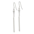 Sterling Silver Polished Fancy Bar Dangle Earrings