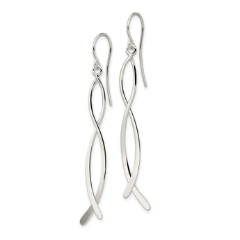 Sterling Silver Polished Fancy Dangle Earrings