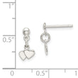 Sterling Silver Dangling Hearts Earrings