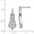 Sterling Silver Rhodium-plated CZ Journey Earrings - Birthstone Company