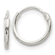 Sterling Silver 1.3mm Hoop Earrings