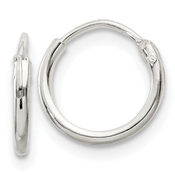 Sterling Silver 1.3mm Hoop Earrings