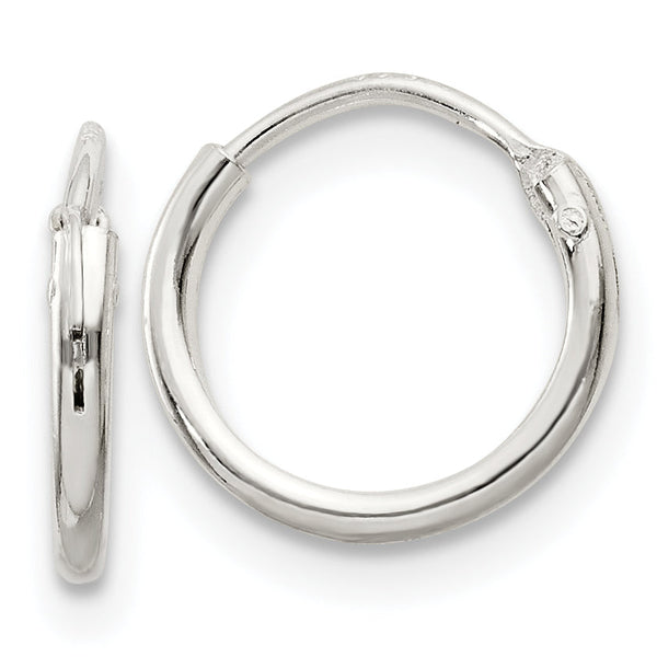 Sterling Silver 1.3mm Hoop Earrings
