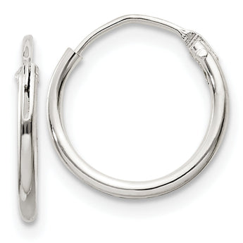 Sterling Silver 1.3mm Hoop Earrings