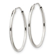Sterling Silver 1.3mm Hoop Earrings