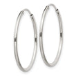 Sterling Silver 1.3mm Hoop Earrings