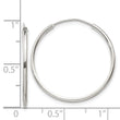 Sterling Silver 1.3mm Hoop Earrings