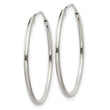 Sterling Silver 1.3mm Hoop Earrings