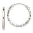Sterling Silver 2mm Hoop Earrings