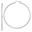 Sterling Silver 2mm Round Hoop Earrings