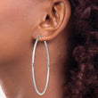 Sterling Silver Rhodium-plated 2mm Round Hoop Earrings