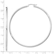 Sterling Silver Rhodium-plated 2mm Round Hoop Earrings
