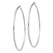 Sterling Silver Rhodium-plated 2mm Round Hoop Earrings