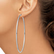 Sterling Silver Rhodium-plated 2mm Round Hoop Earrings