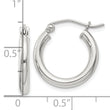 Sterling Silver 2.5mm Round Hoop Earrings