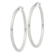 Sterling Silver 2.5mm Round Hoop Earrings
