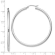 Sterling Silver Rhodium-plated 2.5mm Round Hoop Earrings