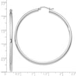 Sterling Silver Rhodium-plated 2.5mm Round Hoop Earrings
