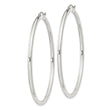 Sterling Silver 2.5mm Round Hoop Earrings