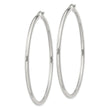 Sterling Silver 2.5mm Round Hoop Earrings