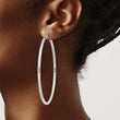 Sterling Silver 2.5mm Round Hoop Earrings