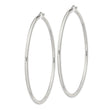 Sterling Silver 2.5mm Round Hoop Earrings