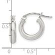 Sterling Silver 3mm Round Hoop Earrings