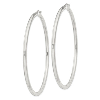 Sterling Silver 3mm Round Hoop Earrings