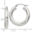 Sterling Silver 4mm Round Hoop Earrings