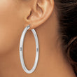 Sterling Silver 4mm Round Hoop Earrings