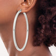 Sterling Silver 4mm Round Hoop Earrings