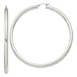 Sterling Silver 4mm Round Hoop Earrings