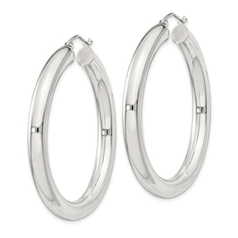 Sterling Silver 5mm Round Hoop Earrings