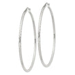 Sterling Silver 2mm Diamond Cut Hoop Earrings