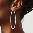 Sterling Silver 2mm Diamond Cut Hoop Earrings