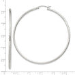 Sterling Silver 2mm Diamond Cut Hoop Earrings
